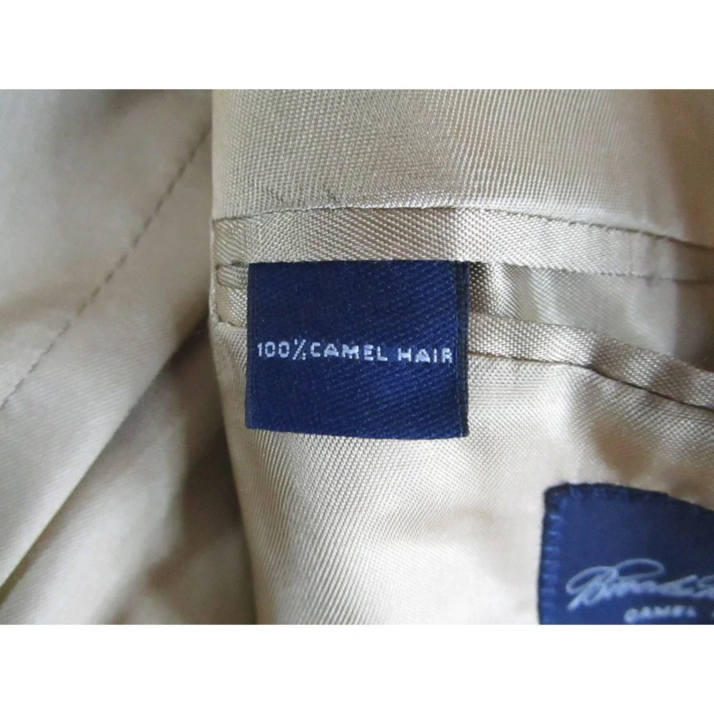 Brooks Brothers Blazer Mens 39 Long Camel Hair Tan Gold Sport Coat Jacket Luxury